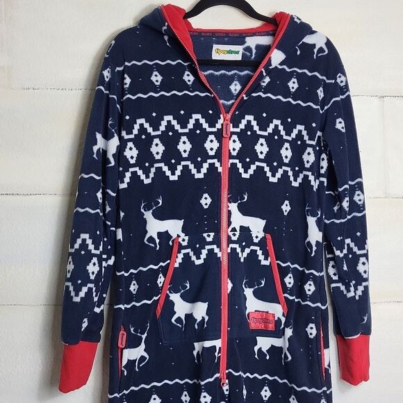 MEN'S BLUE REINDEER JUMPSUIT. Size L - Picture 4 of 15